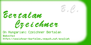 bertalan czeichner business card